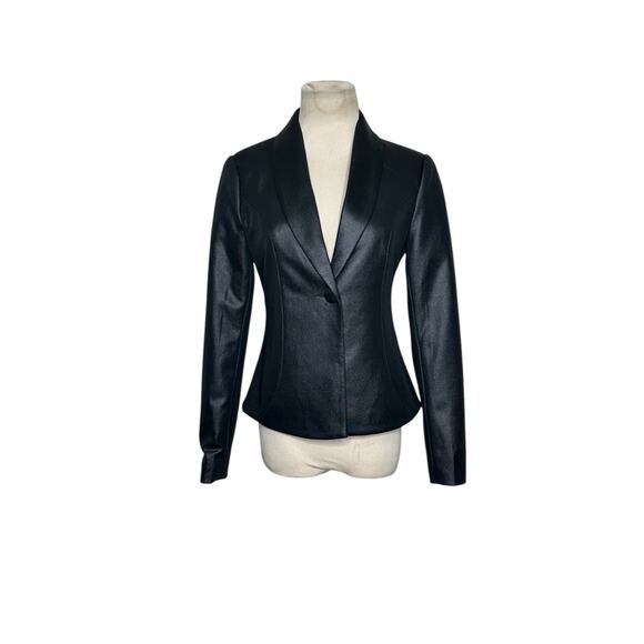 Forever 21 black one button fitted cocktail blazer size Small - Picture 6 of 10